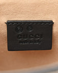 GG Supreme Monogram Web Medium Padlock Messenger Shoulder Bag Black