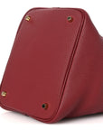 Taurillon Clemence Picotin Lock 22 MM Rouge H
