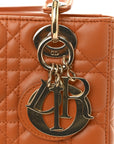 Lambskin Cannage Small Lucky Badges My Lady D1OR Orange