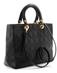 Lambskin Cannage Large Lady D1OR Black