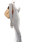 Raffia Calfskin Le 5 A 7 Small Hobo Natural Brick