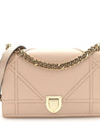 Grained Calfskin Medium D1ORama Flap Bag Nude