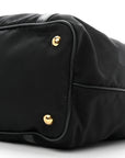 Saffiano Tessuto Nylon Shopping Tote Black