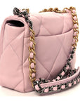 Lambskin Quilted Medium CHNL 19 Flap Light Pink