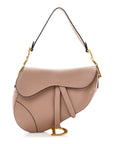 Grained Calfskin Saddle Bag Blush
