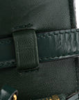 Spazzolato Calfskin Classic Box Medium Flap Bag Dark Green