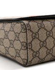 GG Supreme Monogram Web Flap Messenger Bag Black