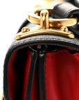 City Calfskin Saffiano Cahier Bag Fuoco Black