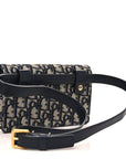 Oblique Saddle Belt Bag Blue