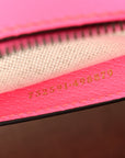 GG Supreme Monogram Textured Dollar Calfskin Web Ophidia Small Crossbody Bag Beige Ebony Fuchsia