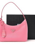 Re-Nylon Saffiano Mini Re-Edition 2005 Bag Begonia