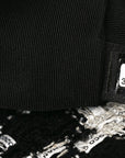 Tweed Quilted Large CHNL 19 Flap Black Ecru White