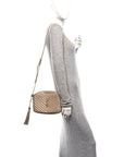 Calfskin Matelasse Monogram Lou Camera Bag Dark Beige