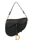 Grained Calfskin Saddle Bag Black