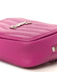 Grain De Poudre Matelasse Monogram Baby Lou Camera Bag Electric Fuxia