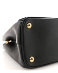 Saffiano Small Galleria Double Zip Tote Black