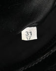 Vitello Shine Crystal Shoulder Bag Black
