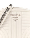 Soft Calfskin Diagramme Camera Bag White