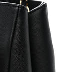 Caviar Quilted Small Business Affinity Shopping Bag Black