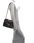Lambskin Quilted Large CHNL 19 Flap Black
