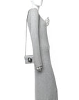 Metallic Calfskin Super Mini Dionysus Shoulder Bag Silver