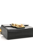 Calfskin Iguana Embossed Mini Lucia Satchel Black