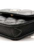 Caviar Quilted Belt Bag Black