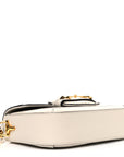 GG Supreme Monogram Textured Dollar Calfskin Web Mini Horsebit 1955 Shoulder Bag