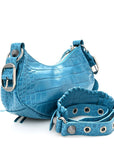 Agneau Arena Le Cagole Shoulder Bag XS Turquoise