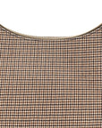 Wool Vitello Grace Small Houndstooth Small FNDIgraphy Hobo Bag Beige Ebano