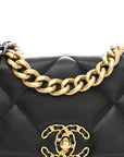 Lambskin Quilted Medium CHNL 19 Flap Black