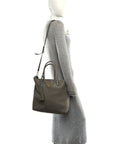 Vitello Daino Zippered Tote Argilla