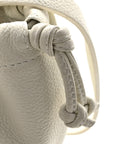 Calfskin Cuir Small Triomphe Cabas Drawstring White