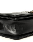 Metallic Lambskin Quilted Crystal Medium Boy Flap Grey