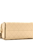 Caviar Quilted Small CHNL 25 Handbag Light Beige