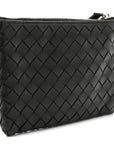 Nappa Intrecciato Key Holder Black