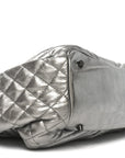 Metallic Calfskin Winnieford Satchel Silver