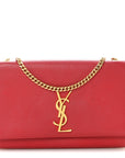Grain De Poudre Medium Monogram Kate Satchel Red
