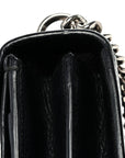Pebbled Calfskin Small Dionysus Shoulder Bag Black