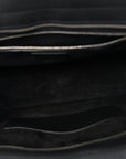 Grained Calfskin Medium Rive Gauche Cabas Black