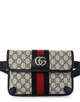 GG Supreme Monogram Web Small Ophidia Belt Bag 90 36 Beige Navy