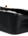 Caviar Quilted Small Double Flap Black