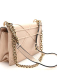 Grained Calfskin Medium D1ORama Flap Bag Nude