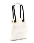 Re-Nylon Triangle Mariner Small Bucket Bag White Baltico