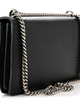 Pebbled Calfskin Small Dionysus Shoulder Bag Black