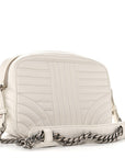 Soft Calfskin Diagramme Camera Bag White