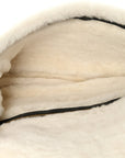 Lambskin Sheepskin Fur Large Baguette Black