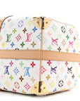 LV X TM Monogram Multicolor Keepall Bandouliere 45 White
