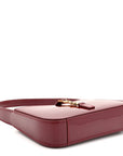 Patent Calfskin Le 5 A 7 Mini Hobo Red Grenat