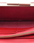 Patent Calfskin Wallet Red